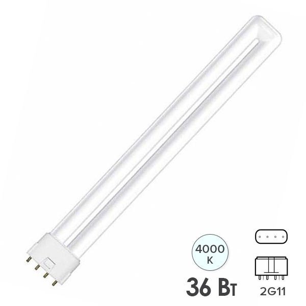Лампа компактная люминесцентная Dulux L 36W/940 4000K DE LUXE 2G11 холодно-белая Osram