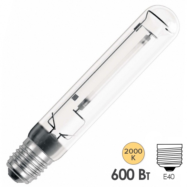 Лампа натриевая высокого давления VIALOX NAV-T 600W SUPER 4Y E40 Osram (4050300199979)