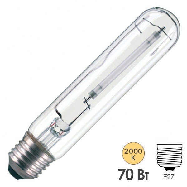 Лампа натриевая высокого давления SON-T 70W E27 Philips