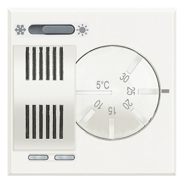 Термостат комнатный со встроенным переключателем режимов лето/зима, 2А Axolute Белый