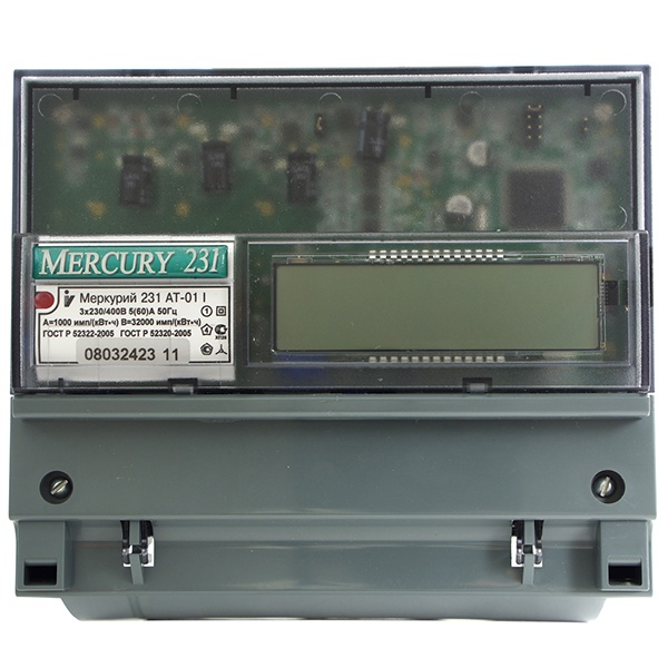 Электросчетчик Меркурий-231 AT-01I 5-60А 230/400В многотарифный на din-рейку ЖКИ IrDA