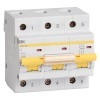 Автоматический выключатель ВА 47-100 3Р 40А 10 кА характеристика С ИЭК (автомат электрический)
