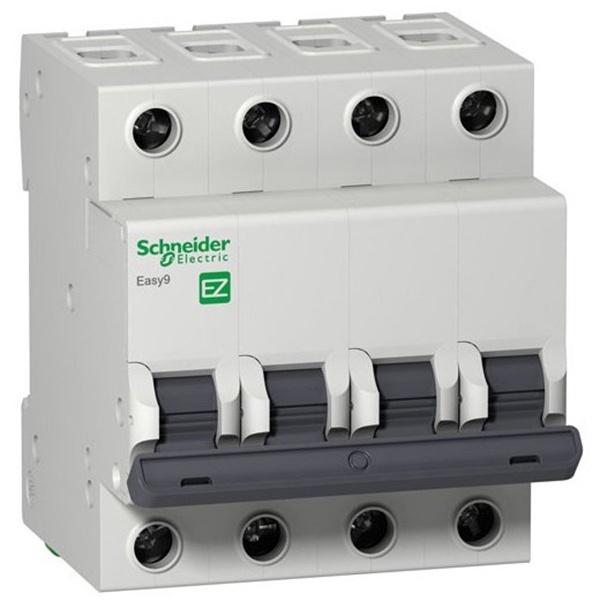 Автоматический выключатель Schneider Electric EASY 9 4П 63А С 4,5кА 400В (автомат электрический)