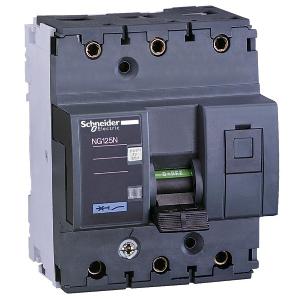 Силовой автоматический выключатель Schneider Electric NG125N 3П 100A C 4,5 модуля (автомат электрический)