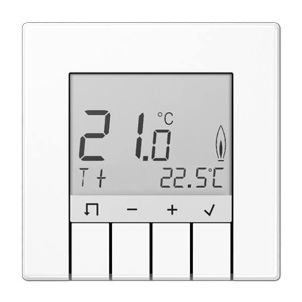Комнатный термостат с дисплеем Стандарт LS Jung Белый