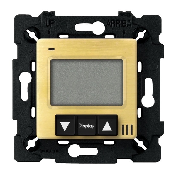 Термостат цифровой для управления теплыми полами (датчик в комплекте) Fede, Bright Gold/черный