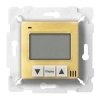 Терморегулятор цифровой 16A с LCD монитором комнатный Fede, Bright Patina/белый