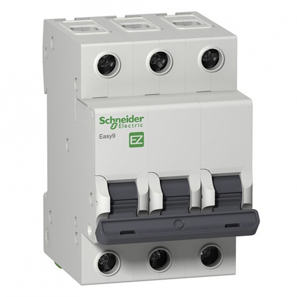 Автоматический выключатель Schneider Electric EASY 9 3П 6А B 4,5кА 400В (автомат электрический)