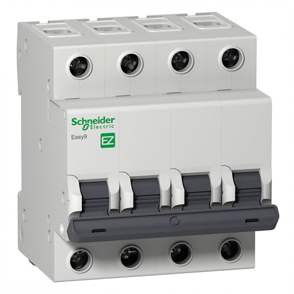 Автоматический выключатель Schneider Electric EASY 9 4П 10А B 4,5кА 400В (автомат электрический)