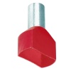 Наконечник-гильза двойная изолированная НШВИ2 1,0-8мм красный [уп.500шт] DKC