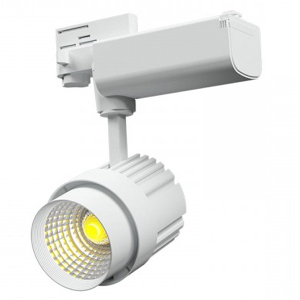 Трековый светодиодный светильник Вартон TT-Basic 30W 4000K угол 36 градусов белый 98x119x95mm