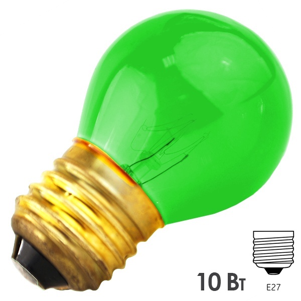 Лампа FOTON DECOR P45 CL 10W E27 230V GREEN/Зеленый