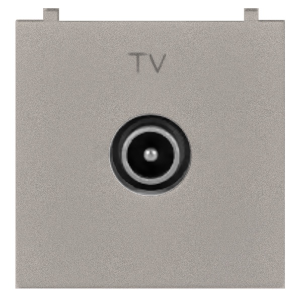 Розетка TV простая 2 модуля ABB Zenit, серебристый (N2250.7 PL)