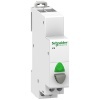 Кнопка iPB Acti 9 Schneider Electric серая+зеленый индикатор 1 полюс 1НО 20А 12-48В 1 модуль