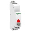 Кнопка iPB Acti 9 Schneider Electric серая+красный индикатор 1 полюс 1НЗ 20А 12-48В 1 модуль