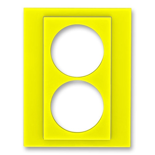 Сменная панель ABB Levit на розетку с заземлением двойную жёлтый (ND5513H-A2223 64)
