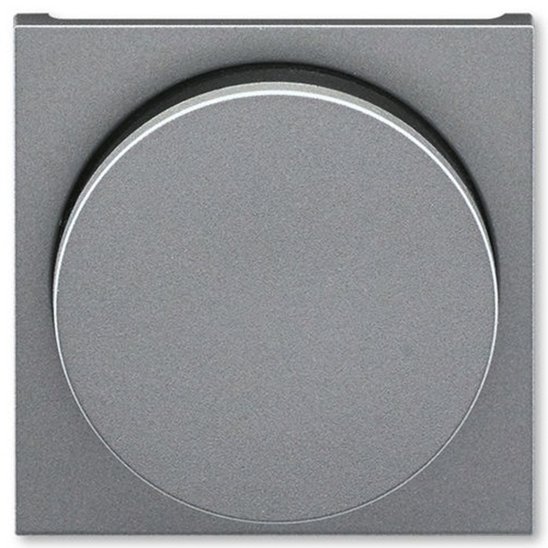 Накладка ABB Levit для светорегулятора поворотного сталь / дымчатый чёрный
