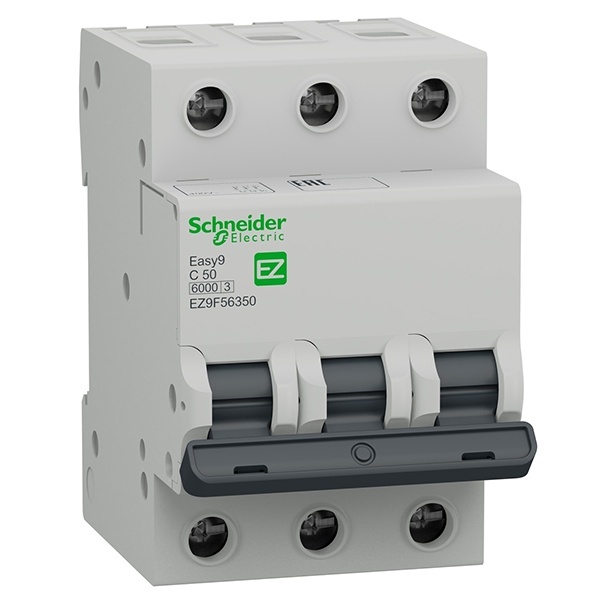 Автоматический выключатель Schneider Electric EASY 9 3П 50А С 6кА 400В (автомат электрический)