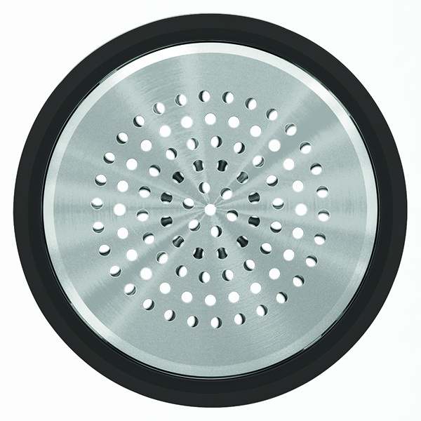 Накладка для механизма звонка и громкоговорителя ABB SKY Moon, кольцо чёрное стекло (8629 CN)