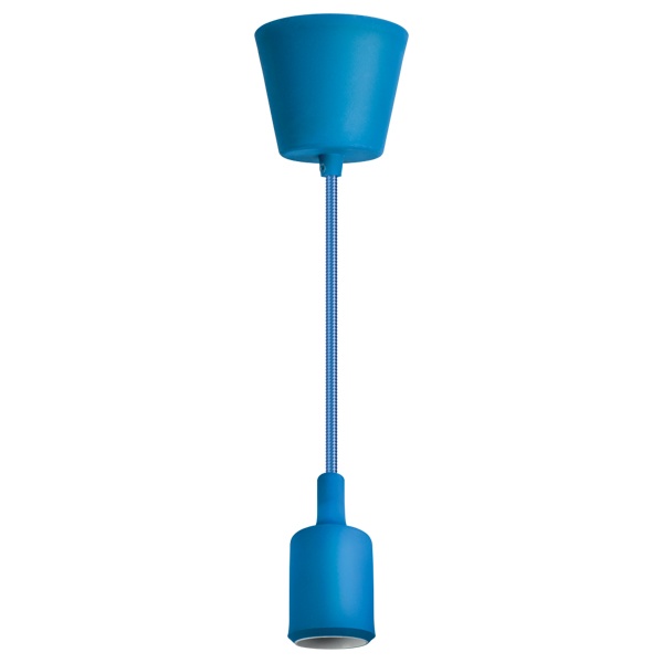 Светильник декоративный подвесной 61 525 NIL-SF02-012-E27 max60W 1м. пластик синий