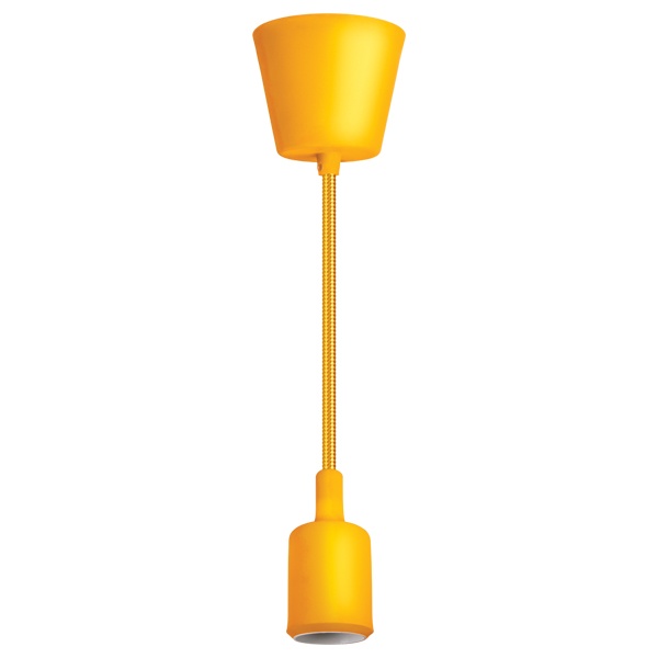 Светильник декоративный подвесной 61 527 NIL-SF02-015-E27 max60W 1м. пластик желтый
