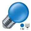 Лампа светодиодная Navigator 71 829 NLL-G45-1-230-B-E27 1W 230V шарик синий