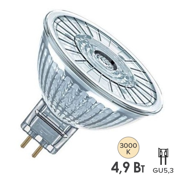 Лампа светодиодная Osram LED PARATHOM MR16 (35W) 4,9W/930 12V GU5.3 36° DIM 350Lm