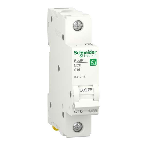 Автоматический выключатель Schneider Electric RESI9 1П 16А С 6кА 230В 1м (автомат электрический)