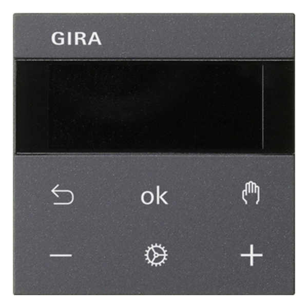 Термостат помещения с Bluetooth (накладка) System 3000 BT System 55 Gira антрацит