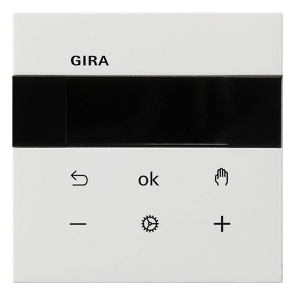 Термостат помещения с Bluetooth (накладка) System 3000 BT F100 Gira белый глянцевый