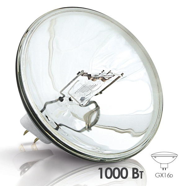 Лампа Philips PAR64 CP62 EXE MFL 240V 1000W 3200K 138000cd 300h GX16d 22°/14°