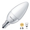 Лампа светодиодная свеча Philips ESS LEDCandle B35 6W (60W) 827 230V E14 FR 450lm