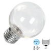 Лампа светодиодная Feron LB-371 Шар G60 3W 6400K 230V прозрачный E27
