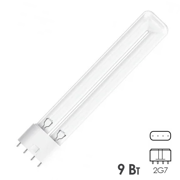 Лампа УФ в ловушки для насекомых BL 9W UVA 2G7 UVA 368 nm сушка гель лака LightBest