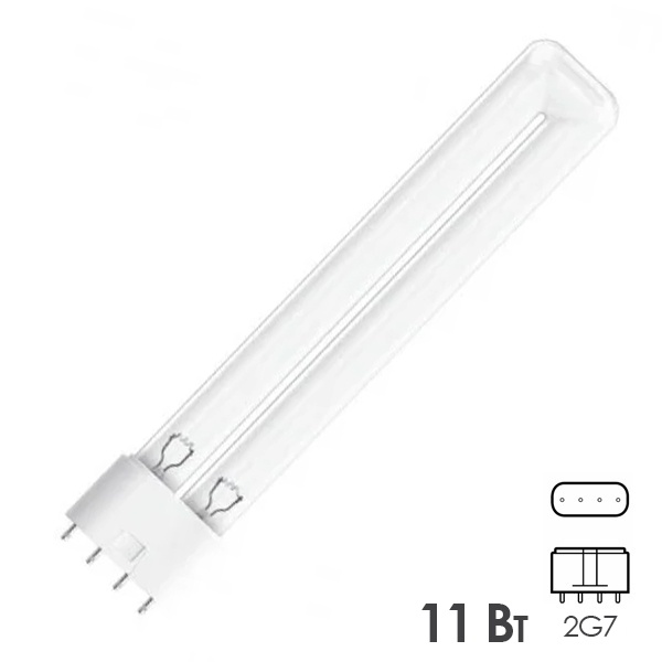 Лампа УФ в ловушки для насекомых BL 11W UVA 2G7 UVA 368 nm сушка гель лака LightBest