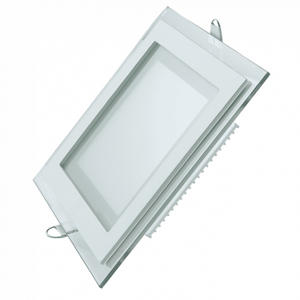 Светильник встраиваемый Gauss Glass квадрат 18W 4000K 1480lm L200 l-155 h30 декорат стекло IP20 LED