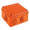 Коробка огнестойкая JBS100 100х100х55 Е110 для открытой проводки 6 выходов IP55 3P(0,15-2,5мм2)
