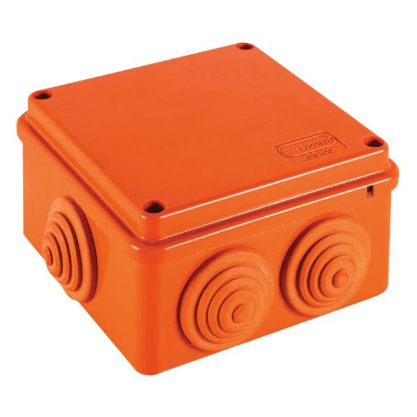 Коробка огнестойкая JBS100 100х100х55 Е110 для открытой проводки 6 выходов IP55 3P (1,5-4мм2)