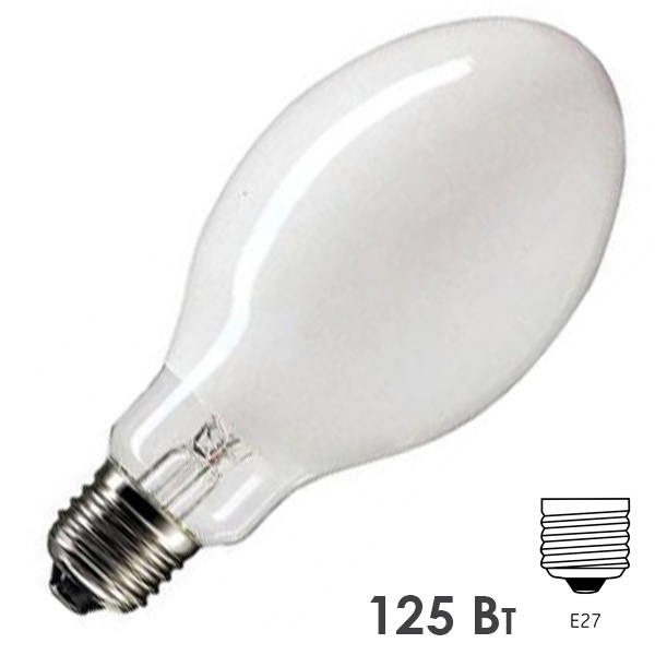 Лампа ртутная газоразрядная ДРЛ 125W E27 высокого давления МЕГАВАТТ