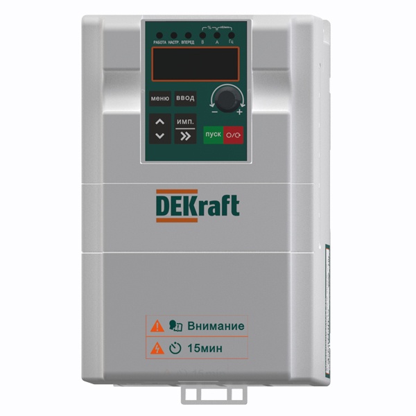 Преобразователь частоты DEKraft DEKV060-1.5кВт 1 фаза 220В
