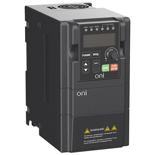 Преобразователь частоты A150 220В 1Ф 0,4кВт 3А встроенный тормозной блок ONI (IEK)
