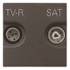 Розетка TV-R-SAT простая ABB Zenit, антрацит (N2251.3 AN)