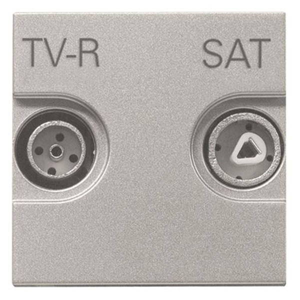 Розетка TV-R-SAT простая ABB Zenit, серебристый (N2251.3 PL)