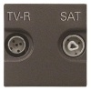 Розетка TV-R-SAT проходная ABB Zenit, антрацит (N2251.8 AN)