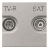 Розетка TV-R-SAT проходная ABB Zenit, серебристый (N2251.8 PL)