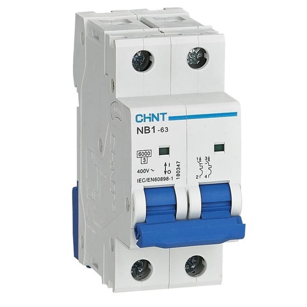 Автоматический выключатель NB1-63 2P 16А 6kA х-ка B (DB) (R) CHINT (автомат электрический)