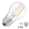 Светодиодная лампа шарик LED SUPERSTAR+ CL P 3,4W (40W) 4000K E27 CL диммируемая филаментная Osram