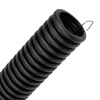 Труба гофрированная ПНД d16мм с протяжкой (бухта 100м) черная REXANT (гофра для кабеля)