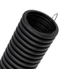 Труба гофрированная ПНД d50мм с протяжкой (бухта 15м) черная REXANT (гофра для кабеля)