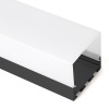 Профиль накладной для светодиодной ленты Feron CAB268, черный, с крепежом, 2000x42x45mm